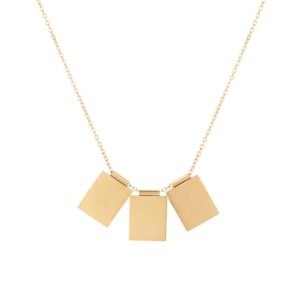Collar Chapa Triple Personalizable