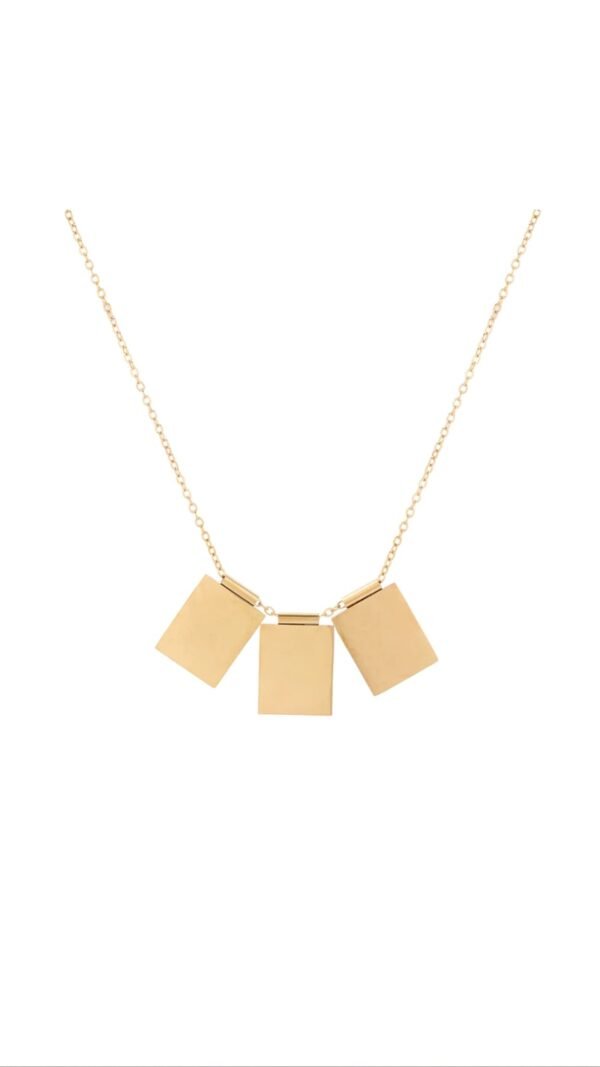 Collar Chapa Triple Personalizable