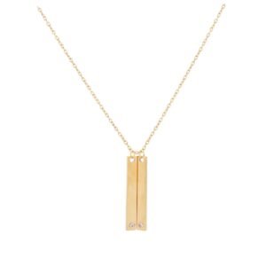 Collar Doble Barra Circonita Personalizable