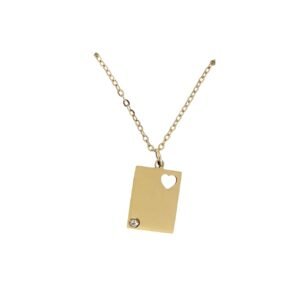 Collar Chapita Cora Circon Personalizable