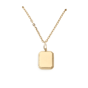 Collar Chapa Mini Gold Personalizable