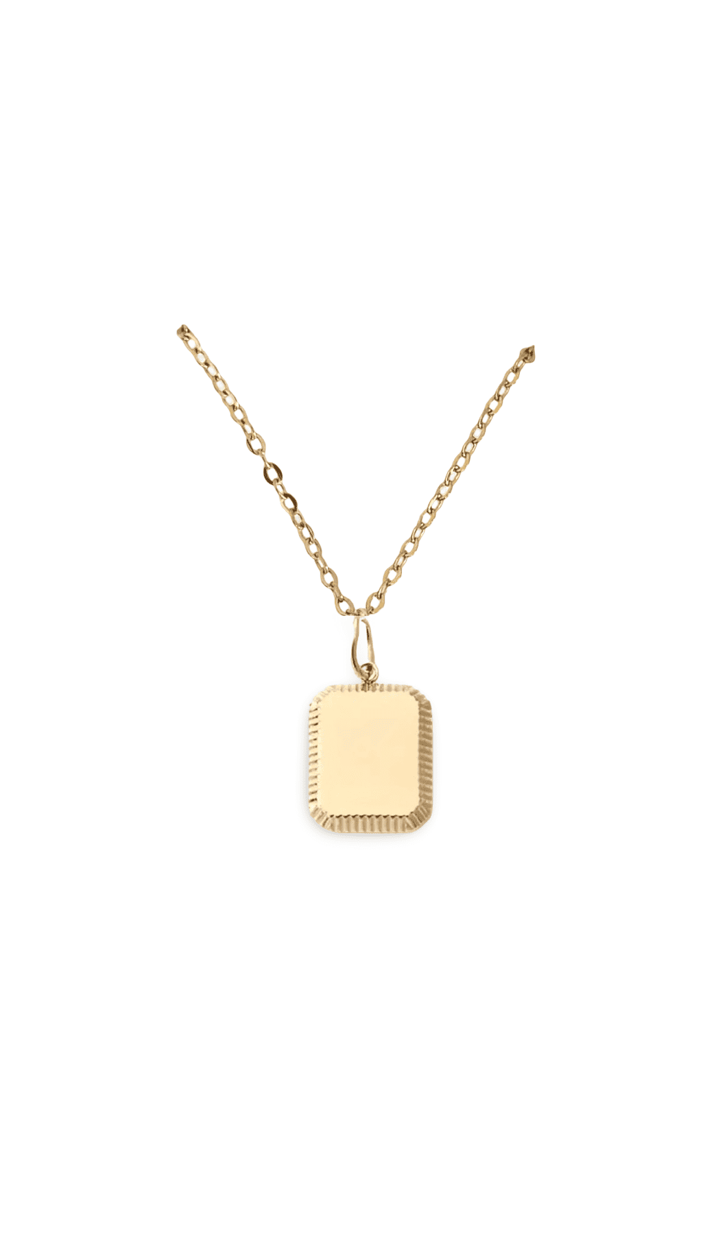Collar Chapa Mini Gold Personalizable
