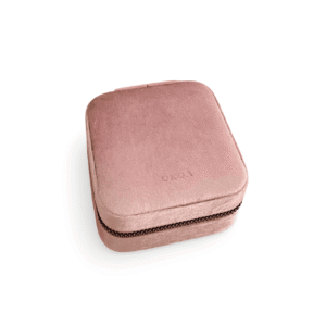 Joyero Personalizable Terciopelo Rosa
