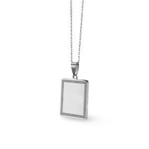 Collar Chapa Marco Silver Personalizable