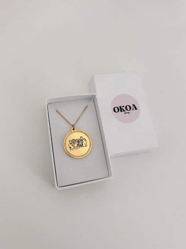 Collar Medalla Waves Personalizable - Imagen 3