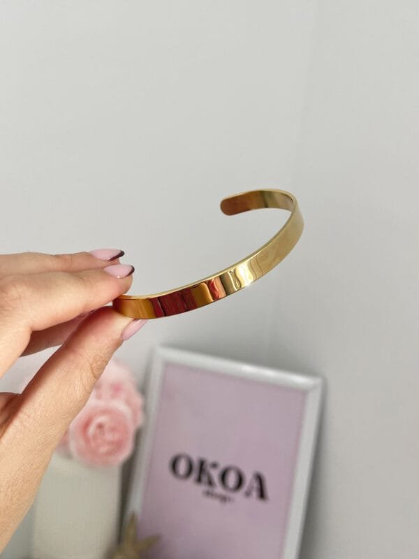 Brazalete Basic Personalizable Gold 8mm - Imagen 2