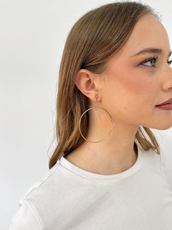 Pendientes Maxi Circle Circon - Imagen 3