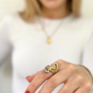 Anillo Curve Bicolor