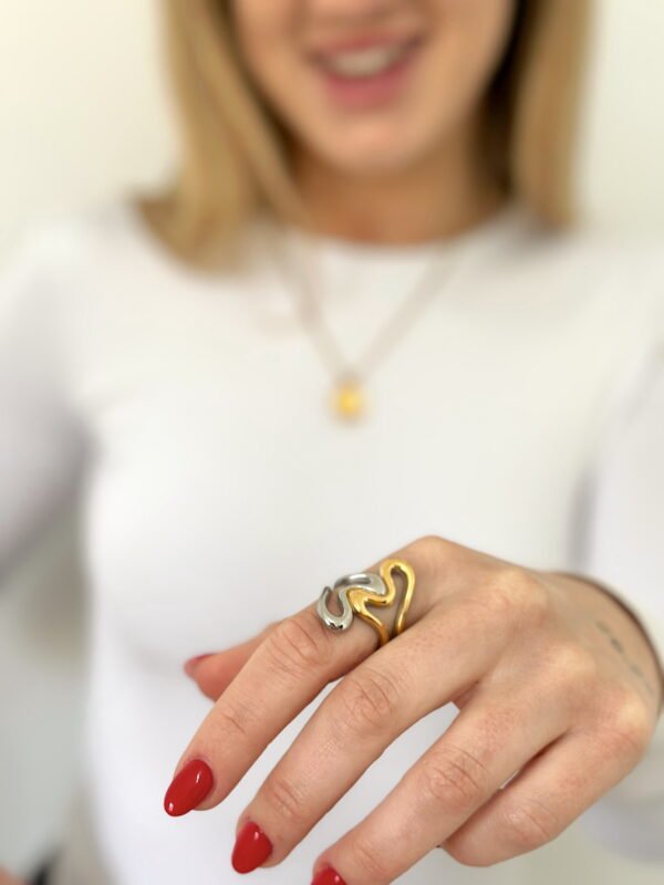 Anillo Curve Bicolor