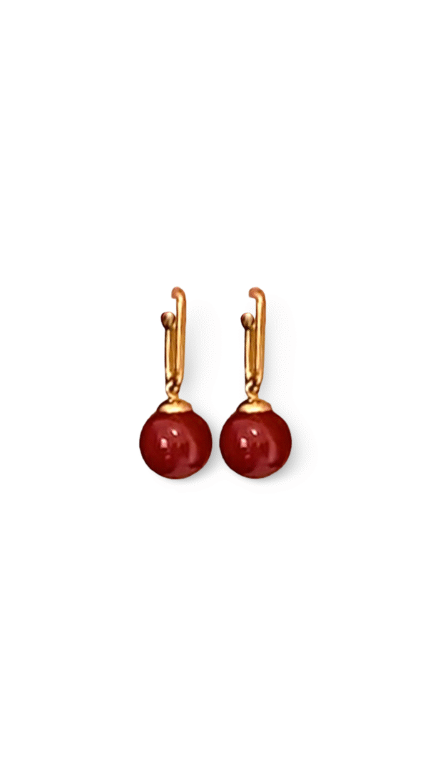 Pendientes Burgundy Ball