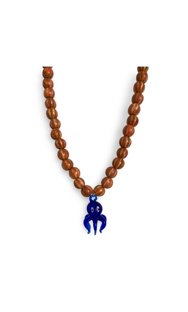 Collar Pulpito Azul y Naranja