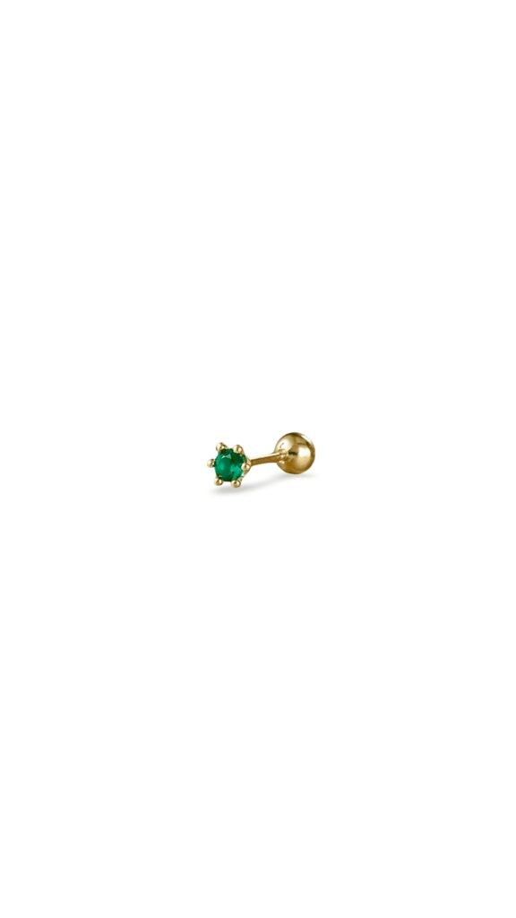 Piercing Circon Verde Gold