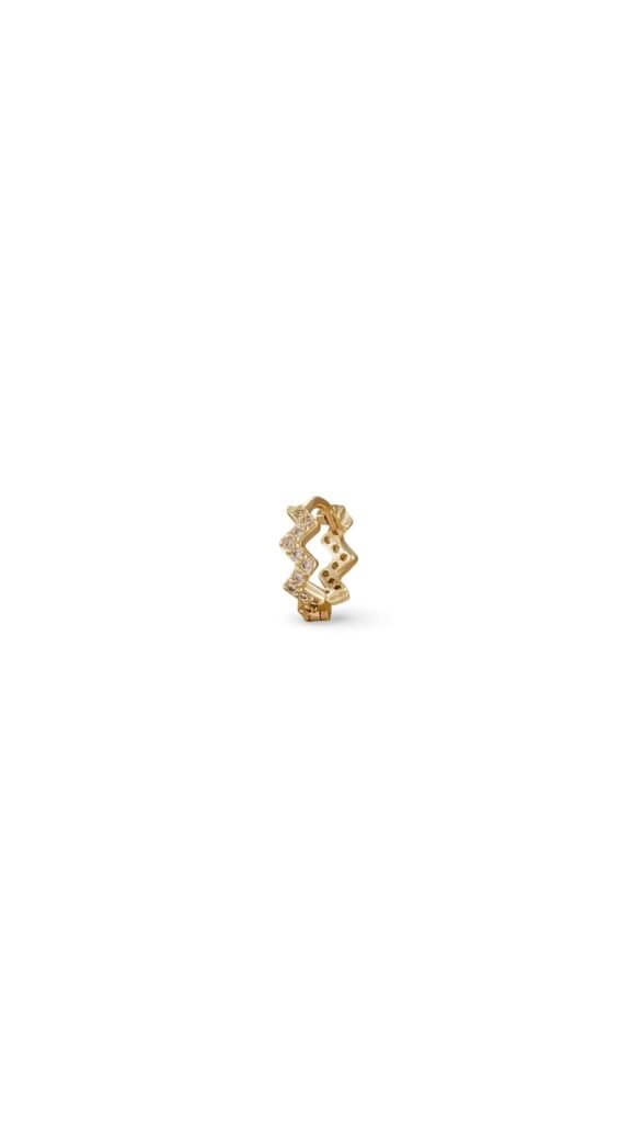 Argolla ZigZag Circon Gold