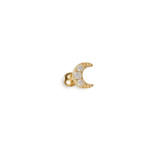 Piercing Luna Circon Gold