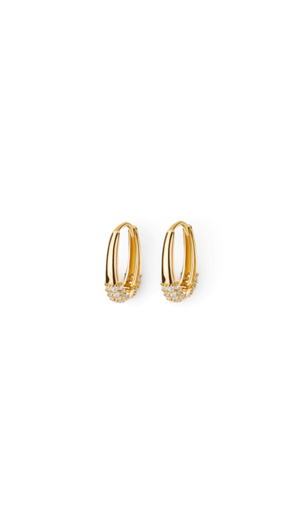 Argollas Oval Circon Gold