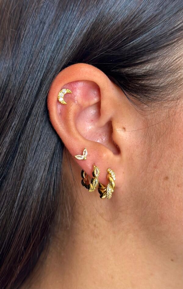Argollas Roll Circon Gold - Imagen 2