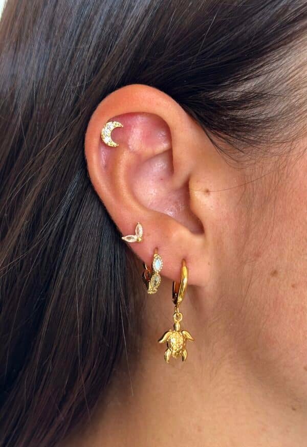 Piercing Pétalos Gold - Imagen 2