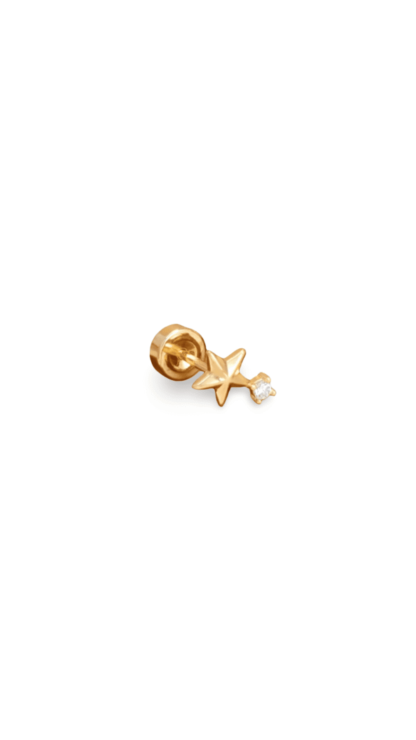 Piercing Star Circon Gold