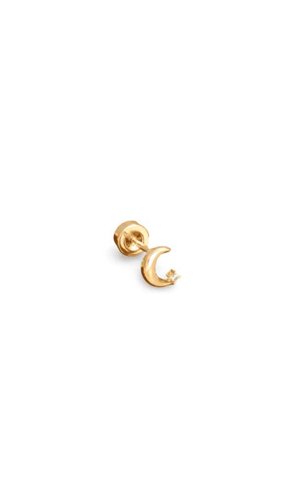 Piercing Moon Circon Gold