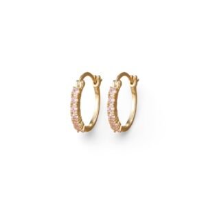 Argollas Circon Rosa Gold