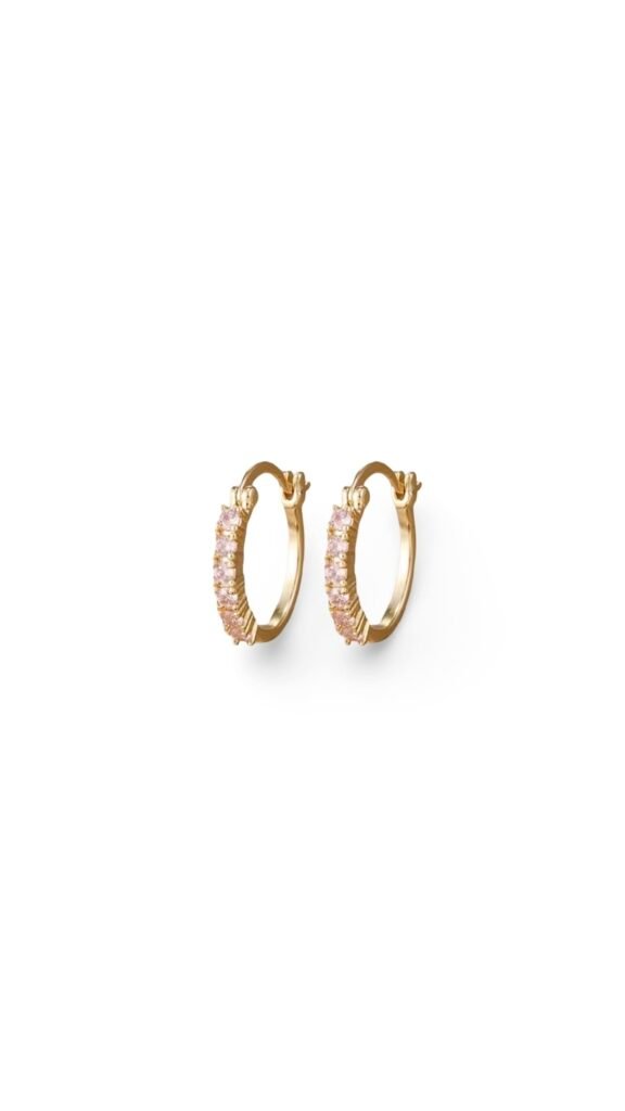 Argollas Circon Rosa Gold