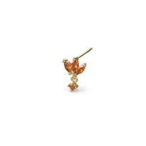 Pendiente Nenúfar Naranja Gold