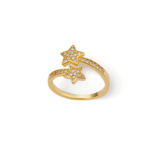 Anillo Double Star Circon Gold