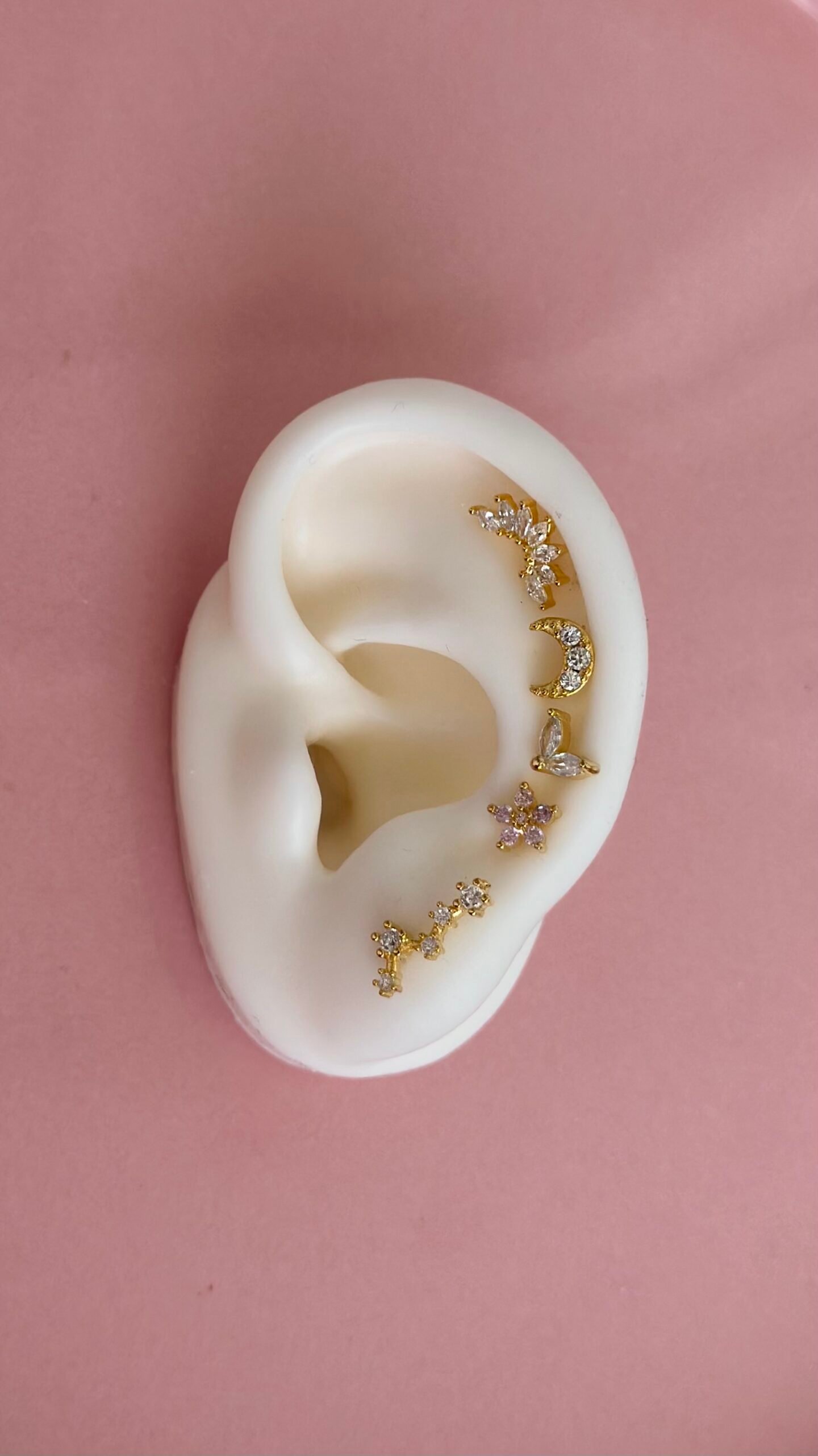 Pendiente Constella Circon Gold - Imagen 3