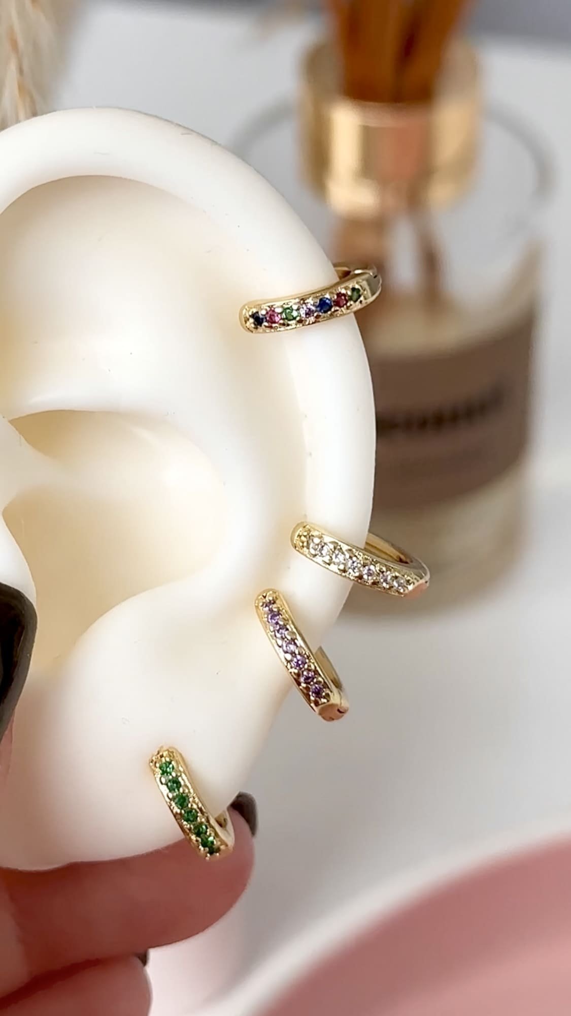 Argolla Basic Circon Lila Gold - Imagen 2