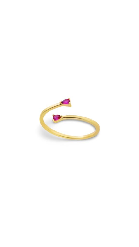 Anillo Tiana Fucsia Gold
