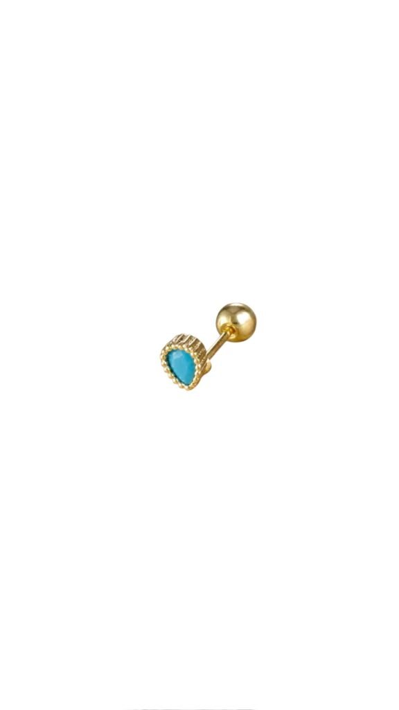 Piercing Drop Turquesa Gold