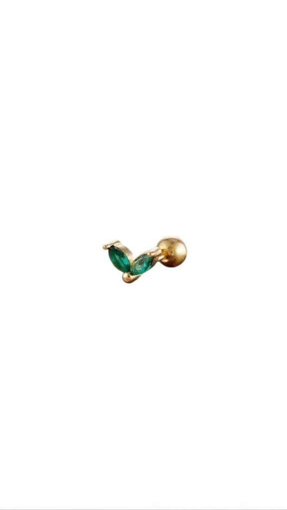Piercing Pétalos Verde Gold