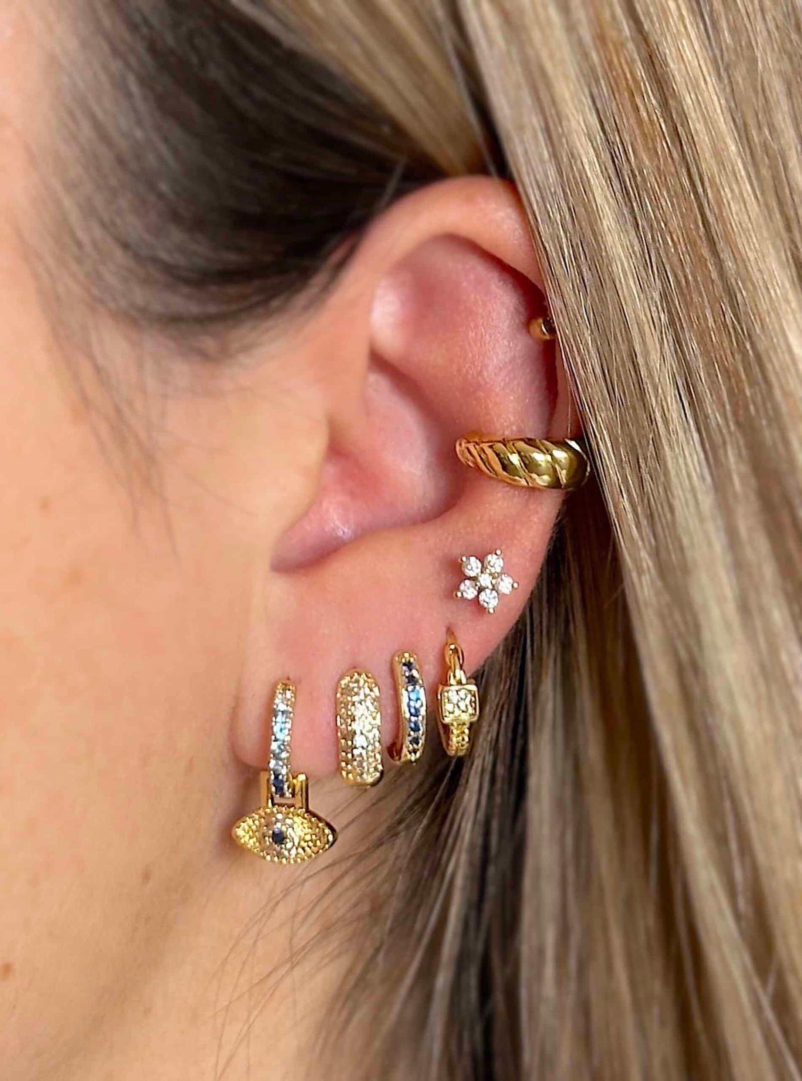 Piercing Flori Cristal Gold - Imagen 2