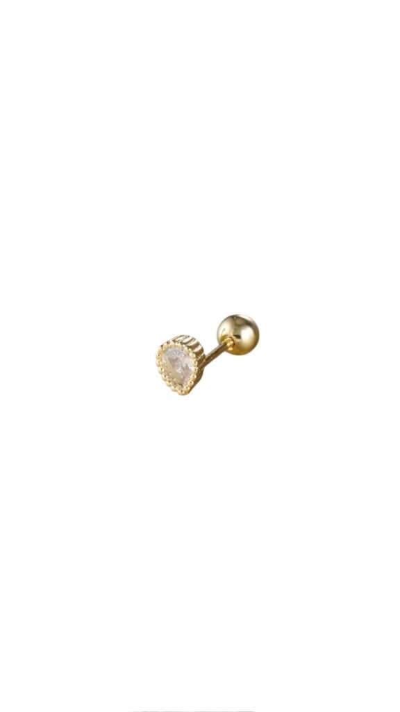 Piercing Drop Cristal Gold
