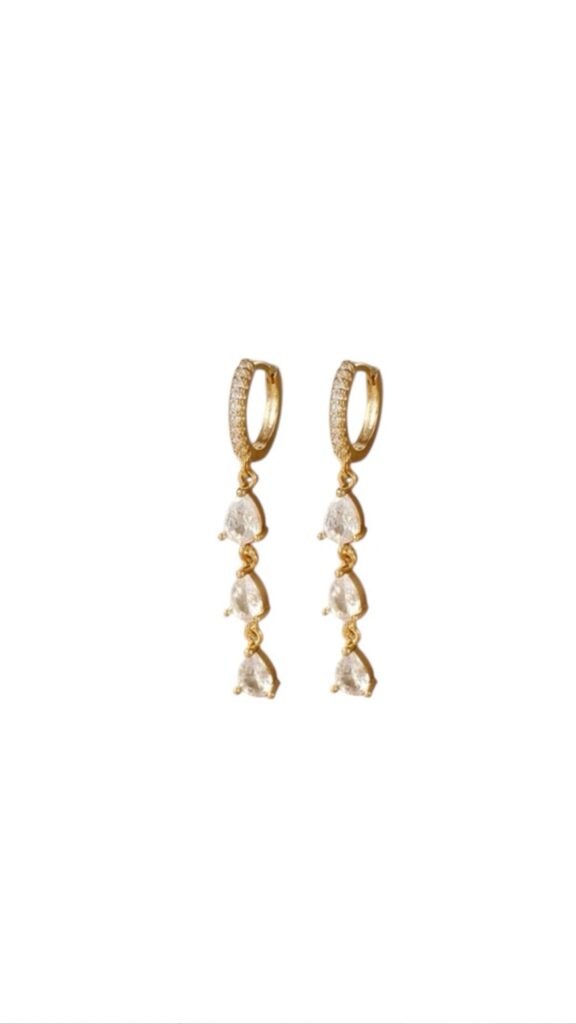 Aritos Gala Circon Cristal Gold