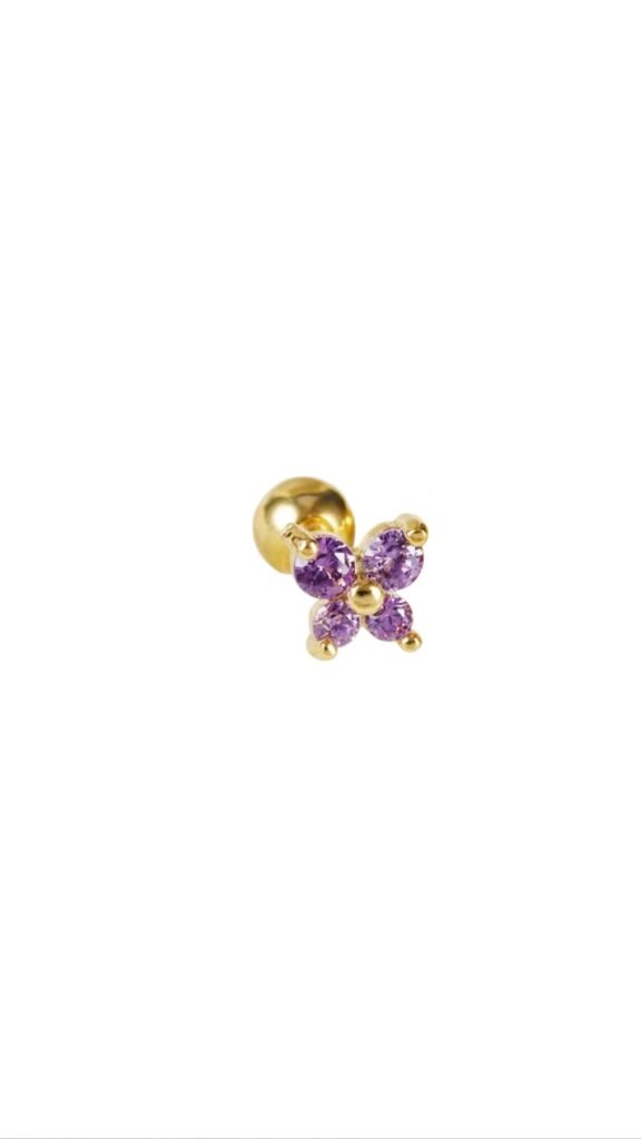 Piercing Lulu Violeta Gold
