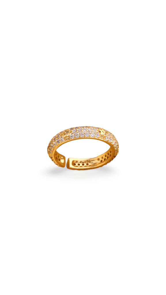 Anillo Microcircons Stars Gold