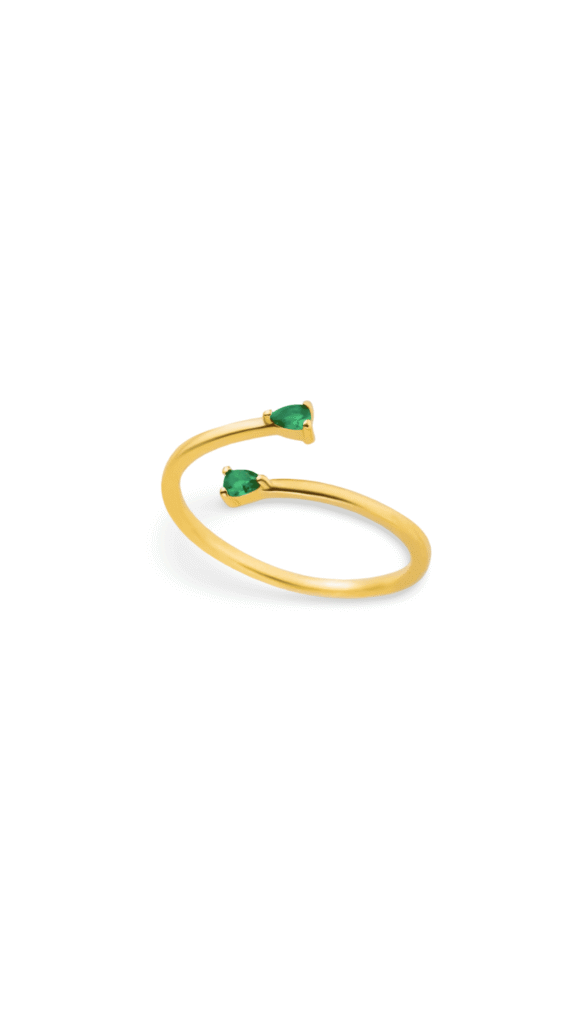 Anillo Tiana Verde Gold