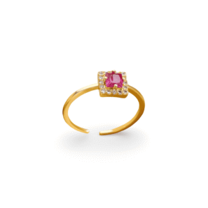Anillo Promise Fucsia Gold