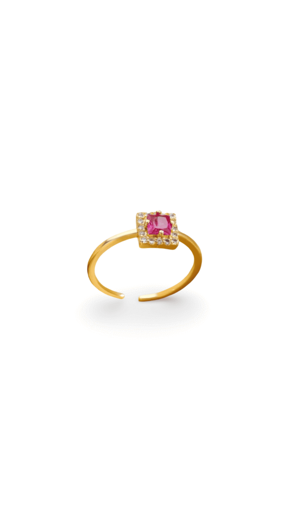 Anillo Promise Fucsia Gold