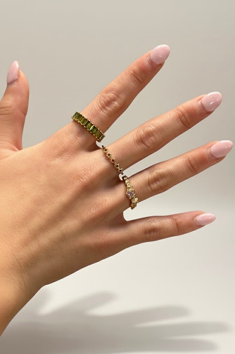 Anillo Macrocircons Kaki Gold - Imagen 2